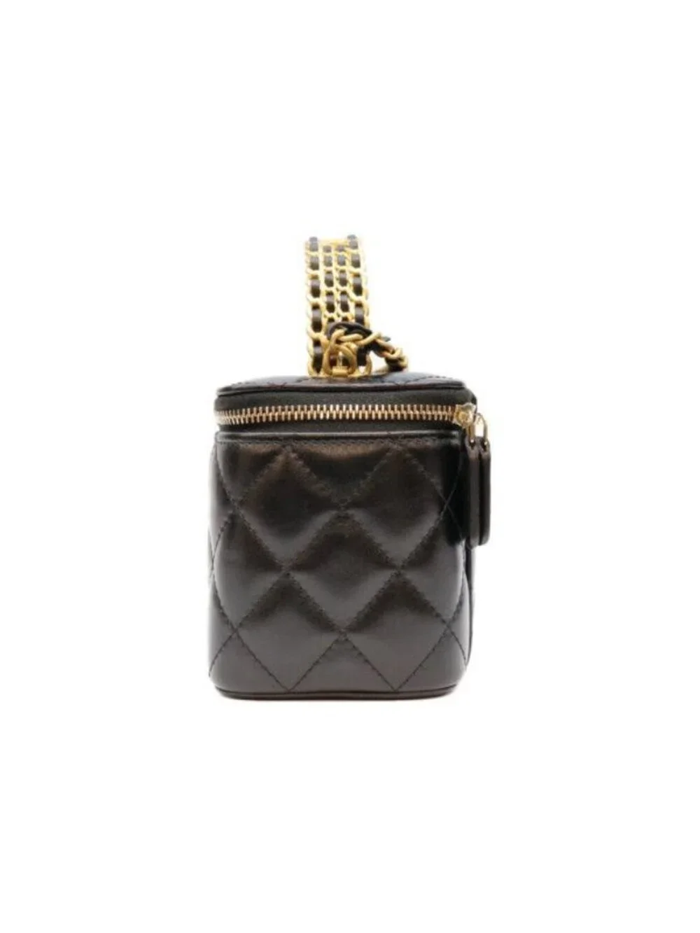 Chanel Black Lamb Gold Top Handle 2-Way
